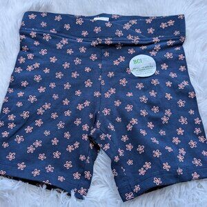 ANKO Girls' Navy Blue Floral Print Shorts – Soft Cotton NWT Everyday Shorts